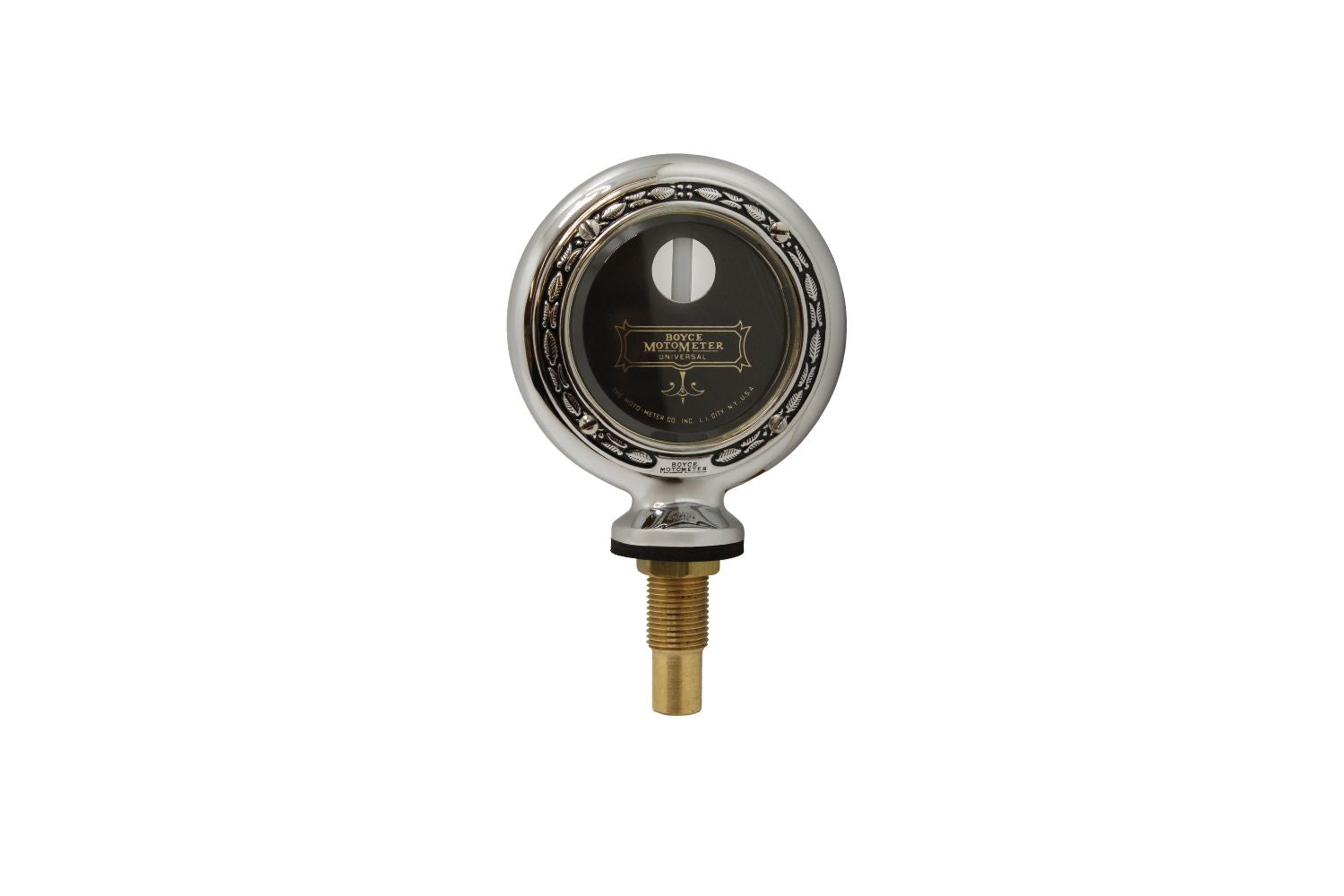 Motometer - Chrome - Stamped Wreath