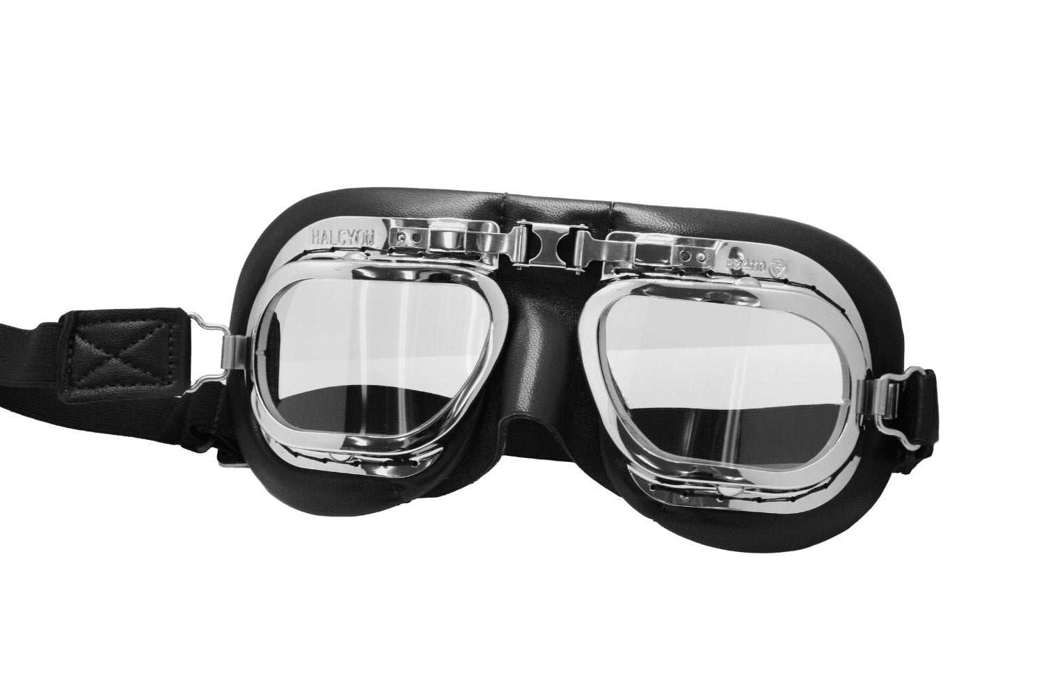 Goggles-Black with Chrome-Angled Lens
