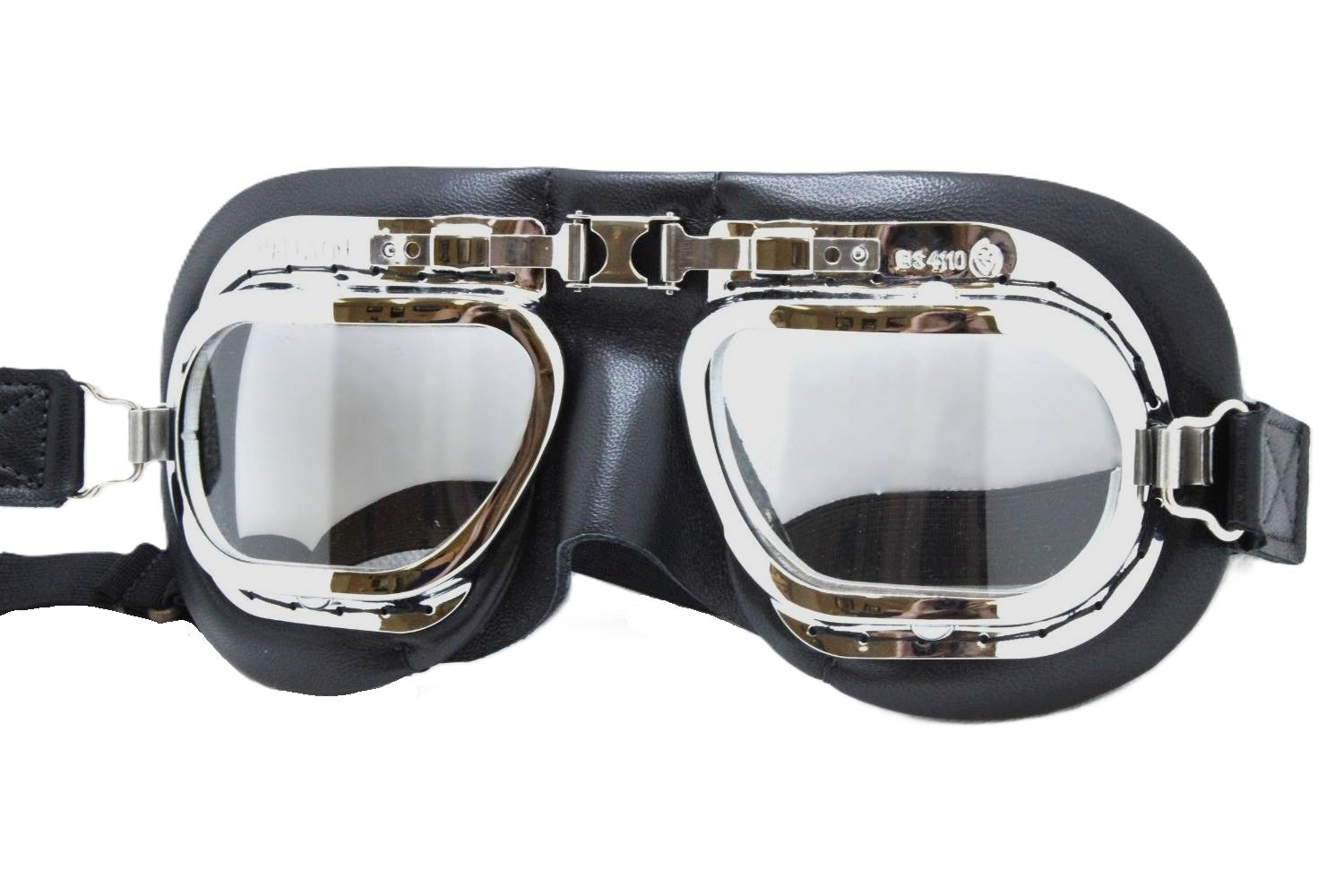 Goggles-Black with Chrome-Angled Lens