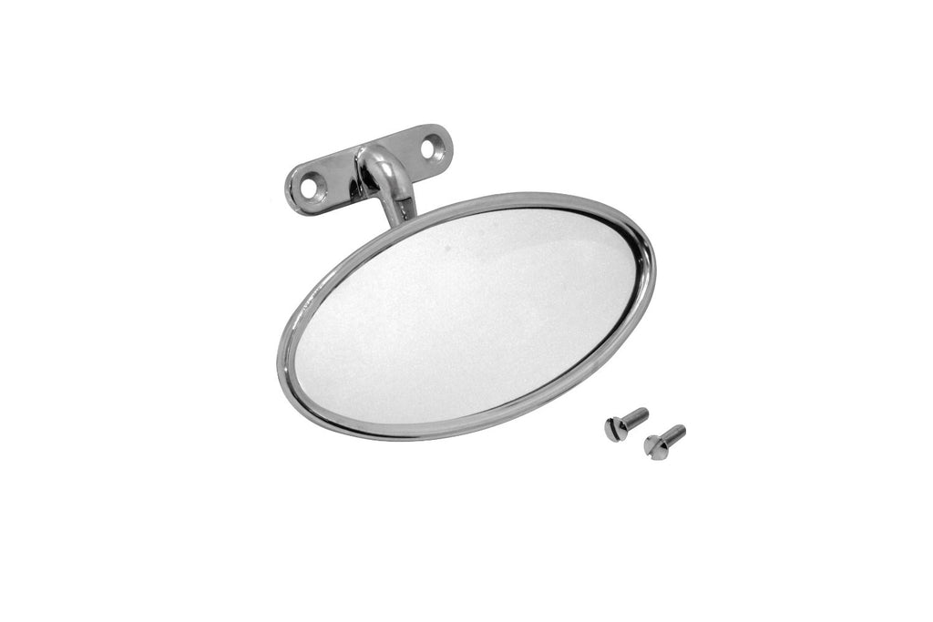 Rear View Mirror- Cast Stainless Flat Mount