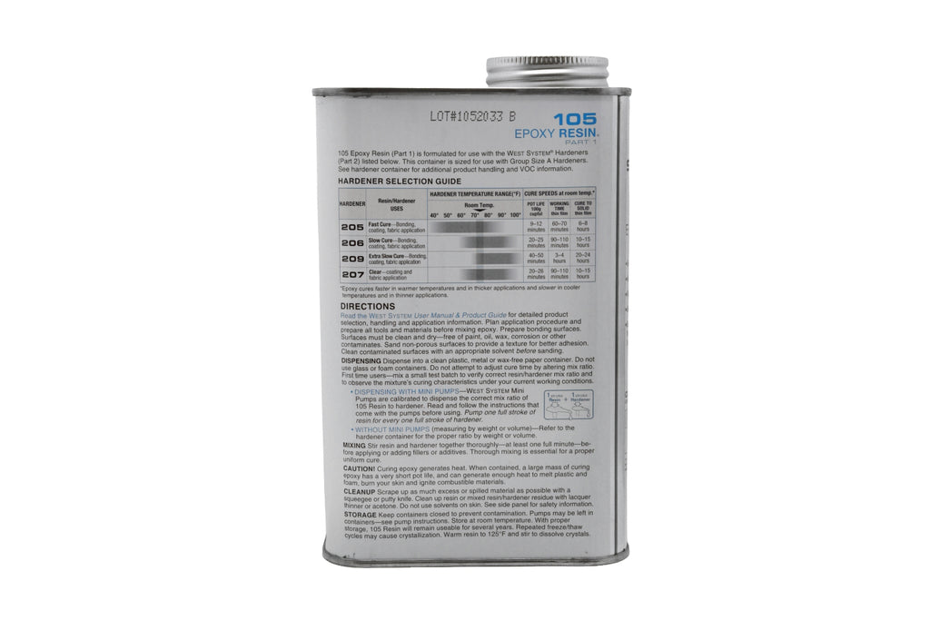 WEST SYSTEM Epoxy Wood Filler/Sealer Resin #105- 1 Quart