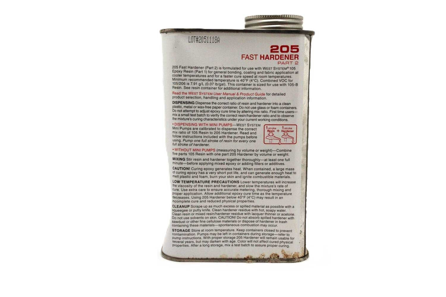WEST SYSTEM Hardener #205 1 Quart Resin