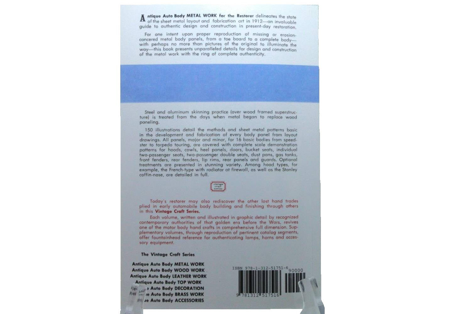 Antique Auto Body Metal Work Book