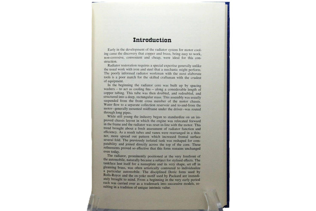 Automotive Radiator Construction and Restoration Book