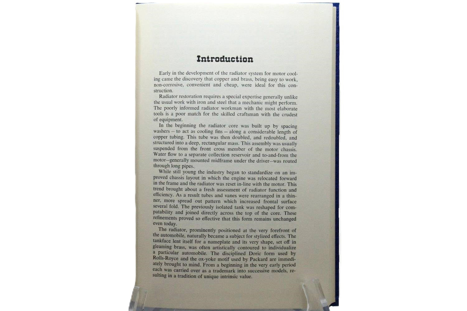 Automotive Radiator Construction and Restoration Book