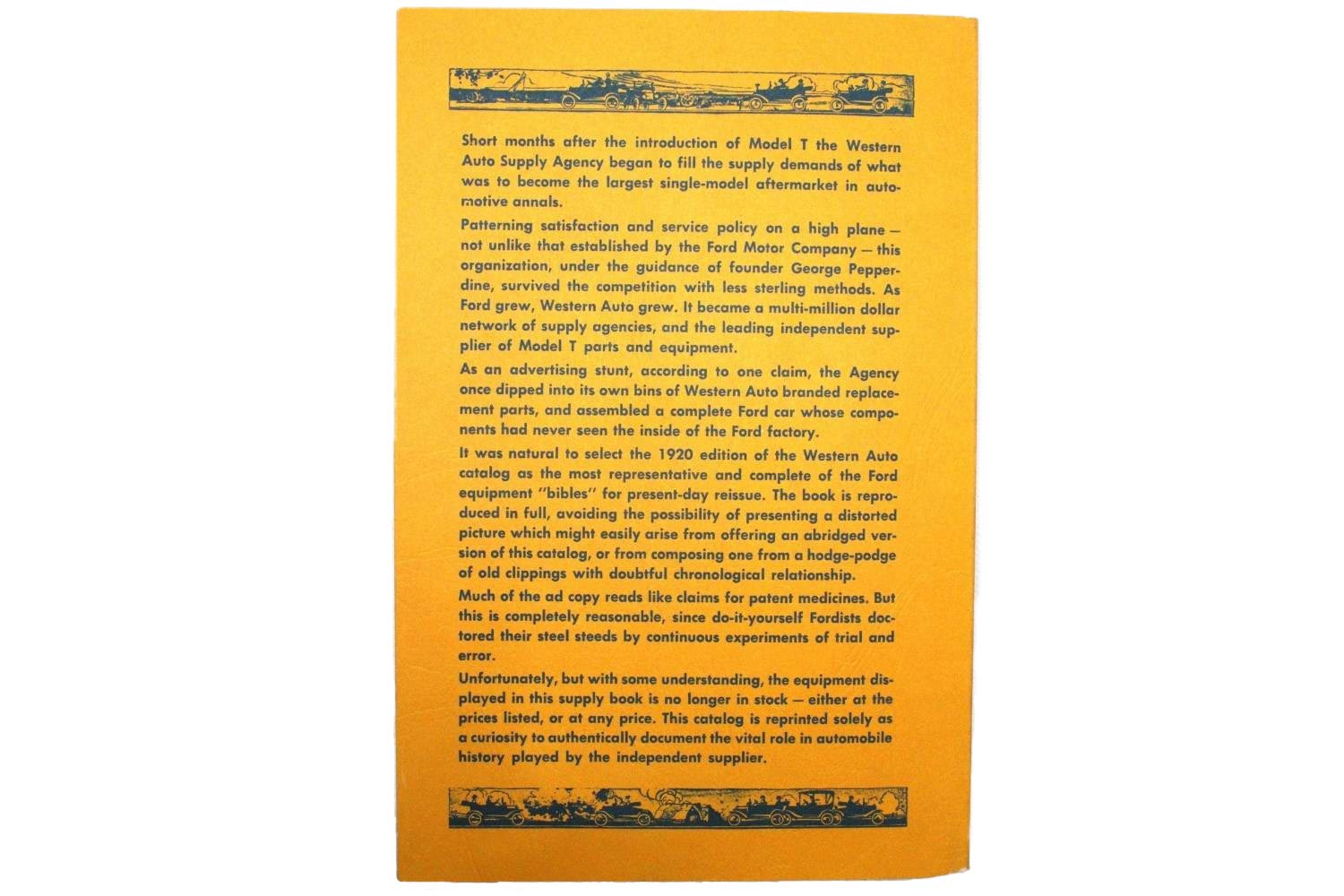 Model T Owner Supply Book