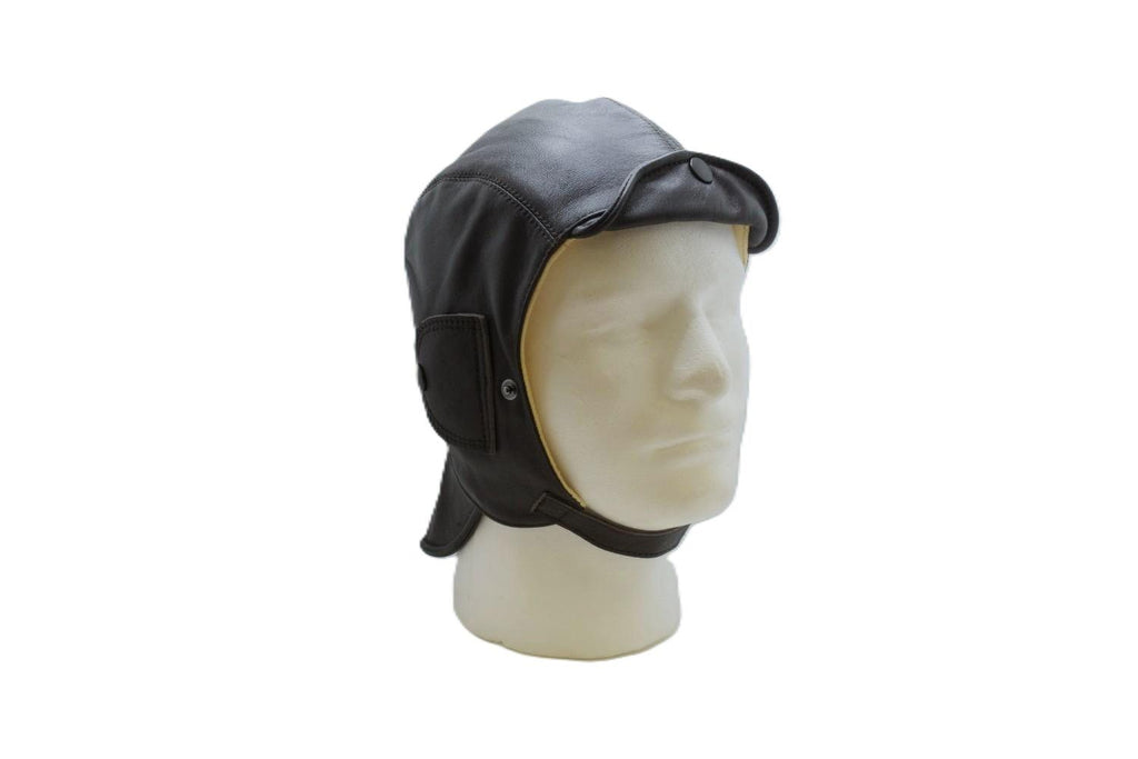 Black Leather Helmet