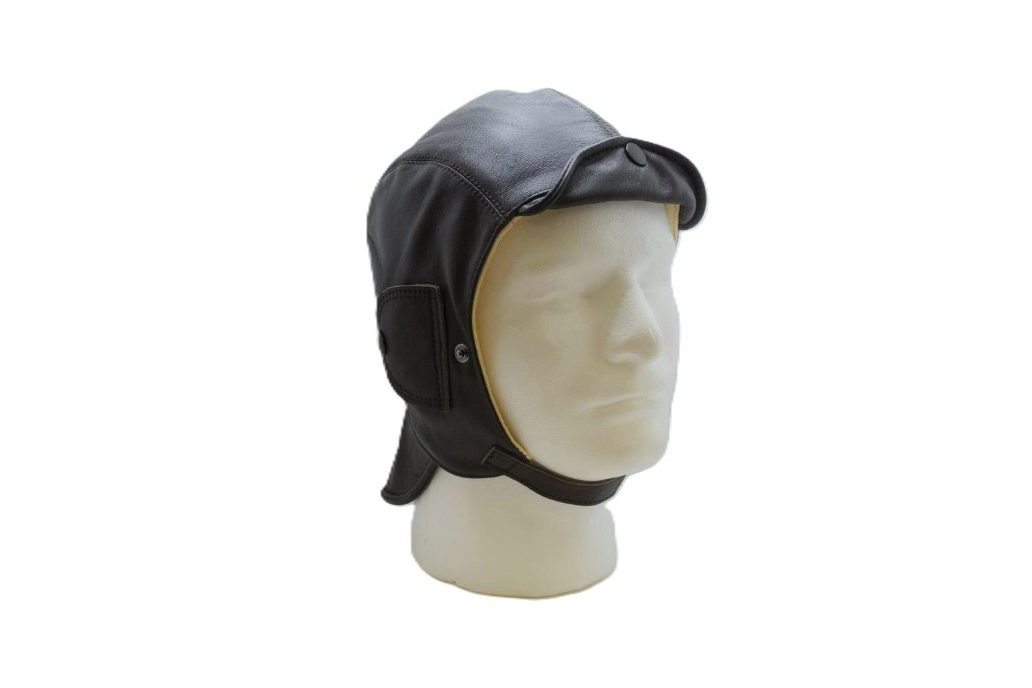 Black Leather Helmet