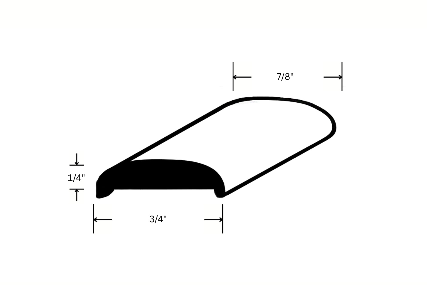 Brass Oval Firewall Edge Trim