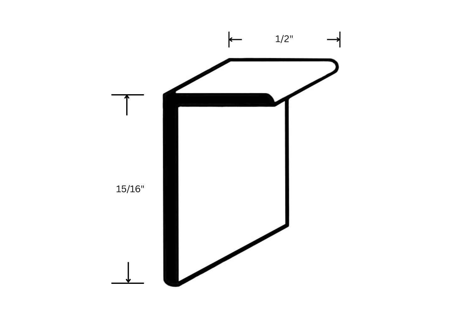 Flat Top Brass Running/Floor Board Trim