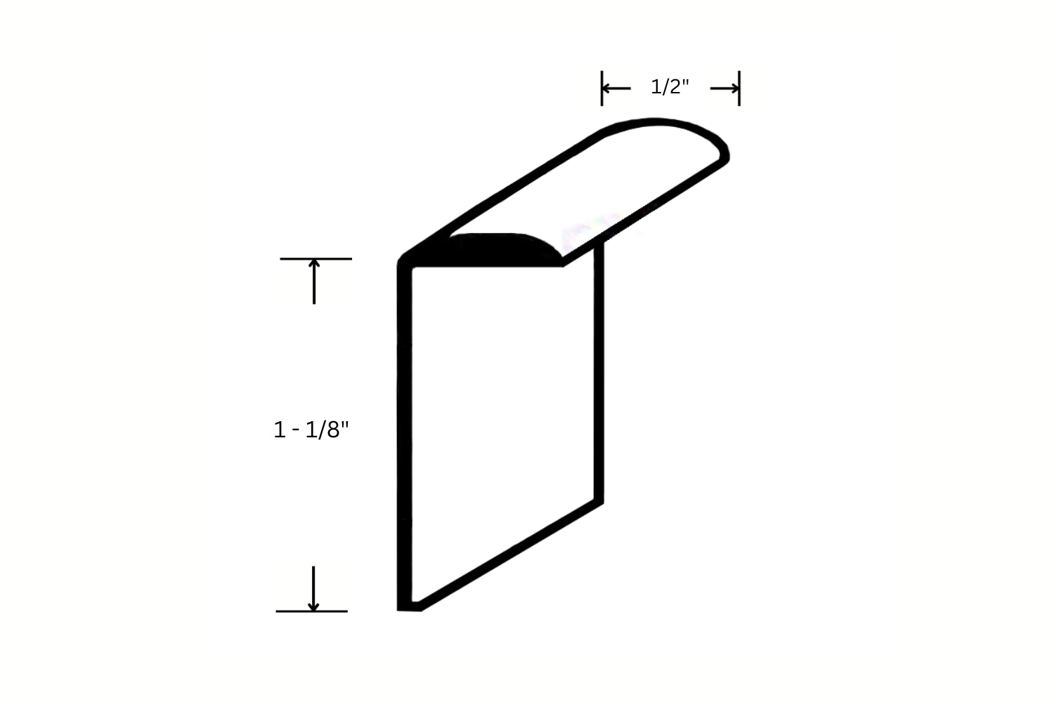 Aluminum Running/Floor Board Trim - Oval Top